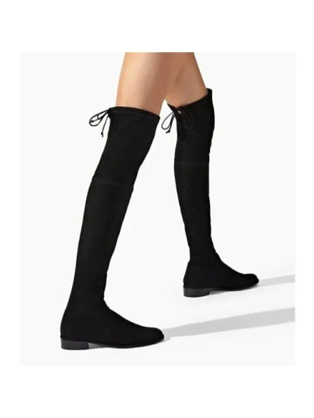 Stuart Weitzman Black Lowland Suede Thigh High Boots - 5, 💯 AUTHENTIC!